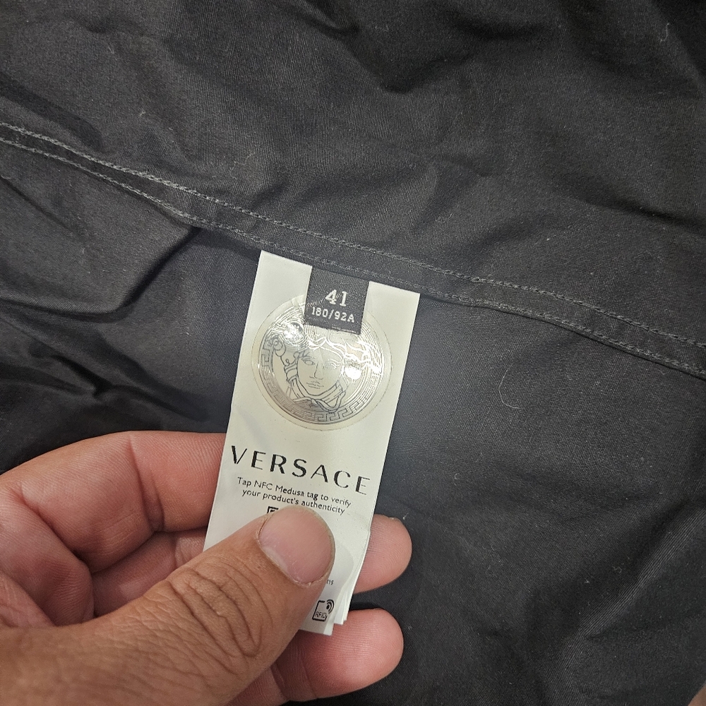 Versace Shirt with decorative collar Size 41 Usa S